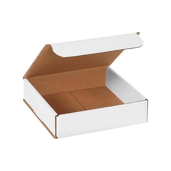 Box Packaging Corrugated Mailers, 8L x 8W x 2H, White, PK50 M882 - main